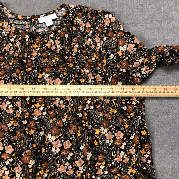 J. JILL Floral Cottagecore long sleeve flowy top size XS - Picture 8 of 9